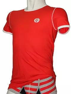 Тонкая футболка в виде стилизованных цифр «68» красного цвета HOM 03356cR9 распродажа