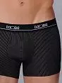 Элегантные мужские трусы в полоску черного цвета HOM ElegantCotton 01753cK9
