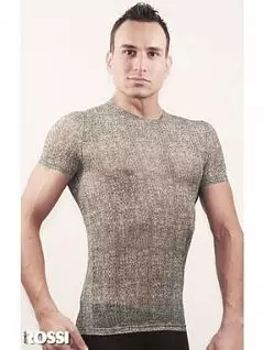 Прозрачная футболка с рисунком змеиной чешуи серого цвета Romeo Rossi RTRR00505 распродажа