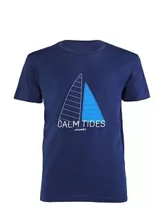 Привлекательная футболка с крупным принтом в морском стиле темно-синего цвета JOCKEY 500747cB10