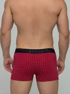 Яркие мужские трусы боксеры красного цвета с узорчатым принтом Salvador Dali SISD2023-3 красный