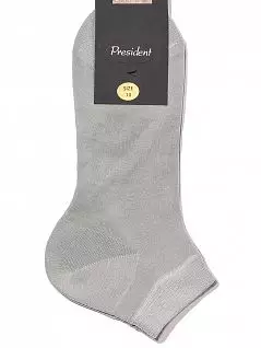 Укороченные носки с логотипом бренда на подошве светло-серого цвета President 213c13