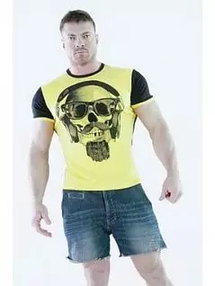 Мужская футболка с принтом хипстера желтого цвета Epatage RTyb161m-EP