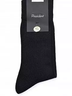 Нежные носки из тончайшей шерсти ягненка из дышащей ткани черного цвета President 604c19