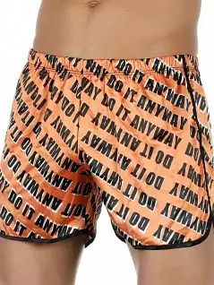 Гладкие шорты с надписью оранжевого цвета Van Baam 39256 