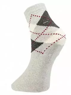 Теплые носки с ромбовидным узором серого цвета ROMEO ROSSI RT8041-3