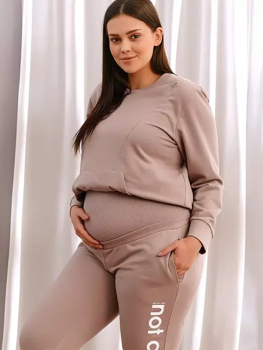 Свитшот для беременных и кормящих мам Doctor Nap VODN_DRS.4262 Beige Бежевый