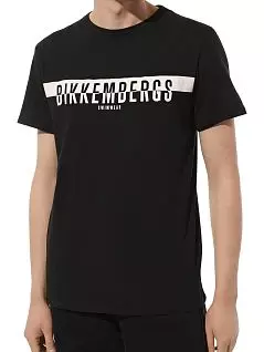 Дышащая футболка с крупным логотипом размещенным спереди Bikkembergs BKK2MTS03cBlack
