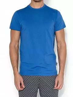 однотонная футболка из высококачественного хлопка от немецкого бренда голубого цвета JOCKEY 120100Hc852