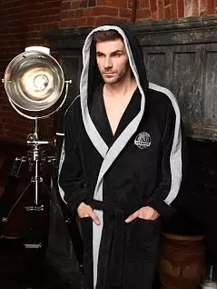 Брутальный спортивный халат Five Wien FW1533 антрацит