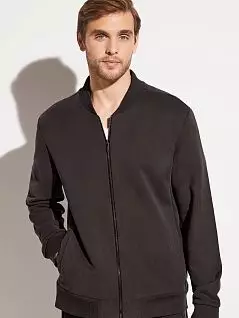 Мужская куртка с четкими линиями и мягким воротником-стойкой из эластичной ребристой ткани Zimmerli 136343705c171