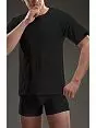 Комфортная футболка с двойными швами по низу футболки и на рукавах Cornette MW115260черный