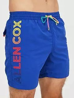 Пляжные шорты на классической посадке синего цвета Allen Cox 278306cbluette