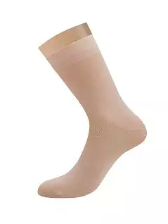 Шелковистые носки в элегантную полоску OMSA DT207классикНсм Beige