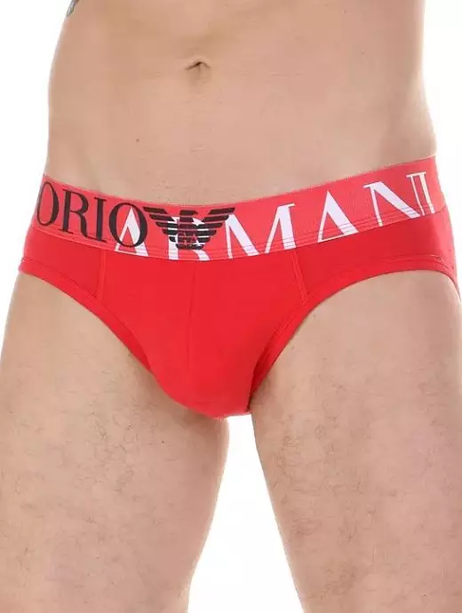 Облегающие брифы из хлопка красного цвета Emporio Armani RT45279 Облегающие брифы из хлопка красного цвета Emporio Armani RT45279