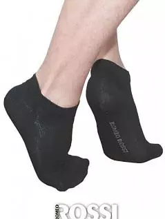 Короткие мужские носки из хлопка цвета черного цвета Romeo Rossi R00705