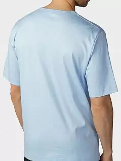 Модель мужской спортивной футболки голубого цвета Mey 20430c188