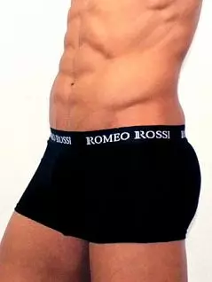Нежные мужские трусы боксеры черного цвета Romeo Rossi Boxers R6005-2