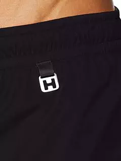  Короткие мужские пляжные шорты в спортивном стиле черного цвета HOM 40c1414c0004
