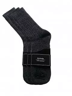 Комплект из 50 черных/серых мужских носков из шерсти премиум класса "RuSocks" New collection M-590