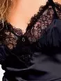 Женская сорочка прямого силуэта из атласной ткани стрейч Opium VOOpium_213 Black Черный