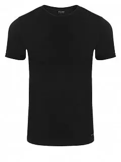 Тонкая и нежная футболка из вискозы и хлопка Rene Vilard BT-37039 Черный