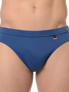 Стильные синие мужские пляжные плавки-мини с эффектом защиты от ультрафиолетовых лучей и хлора HOM Marina 07030cBI