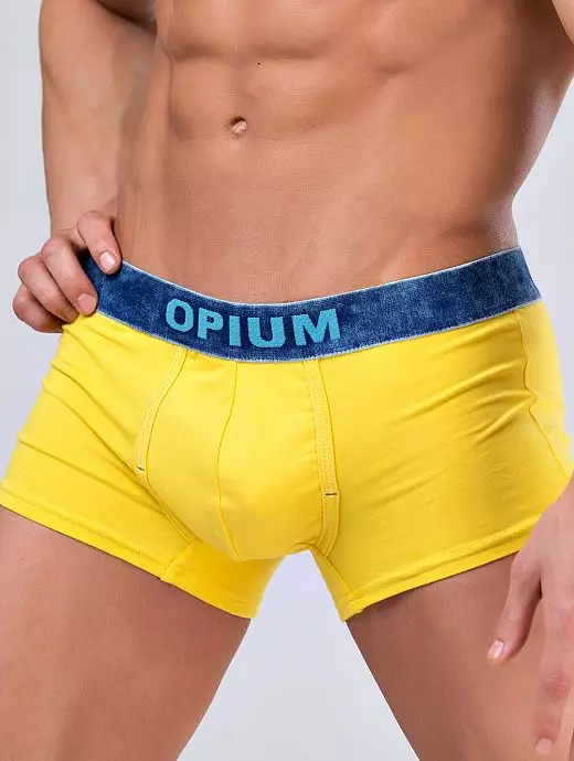 Современные боксеры на брендированной резинке Opium VOOpium_R-109 Yellow Желтый