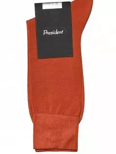 Однотонные носки с высокой гигроскопичностью оранжевого цвета President 920c4