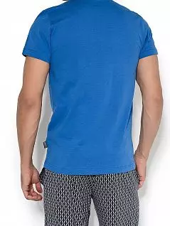 однотонная футболка из высококачественного хлопка от немецкого бренда голубого цвета JOCKEY 120100Hc852