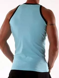 Мужская голубая спортивная майка из хлопка Oboy Sport Boys 8042c05