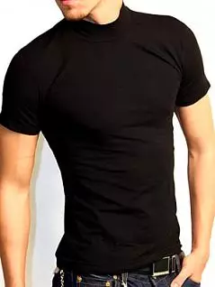 Мужская черная футболка с воротником-стойкой Doreanse For Everyday 2730c01