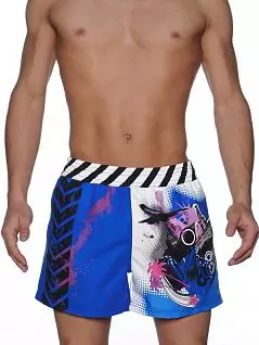 Стильные пляжные мужские шорты с ярким асимметричным принтом HOM 07735cB9