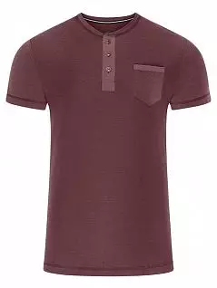 Меланжевая футболка с планкой на пуговицах и кармашком Jockey 500713H (муж.) (Многоцветный 372) Многоцветный