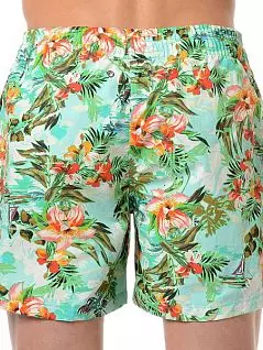 Стильные мужские пляжные шорты с разноцветным принтом HOM Hawai 36c0016cM023