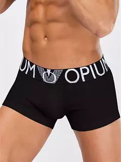 Модные боксеры на широкой резинке Opium DTТр108 Black