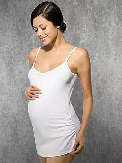 Износостойкая и комфортная белая женская майка для беременных женщин Doreanse Maternity 9330c02