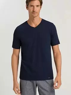 Стильная футболка в стиле кэжуал темно-синего цвета HANRO 075051c1610