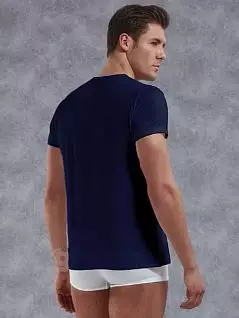 Стильная мужская футболка темно-синего цвета на пуговицах Doreanse Premium 2565c05