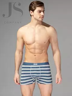 Меланжевые боксеры в горизонтальную полоску Omsa JSOmS 1234 Relax боксер jeans melange / stripes oms