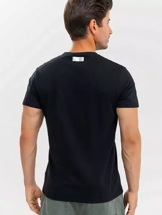 Стильная футболка из мягкого джерси черного цвета Bikkembergs BKK3MTS03cBlack Стильная футболка из мягкого джерси черного цвета Bikkembergs BKK3MTS03cBlack