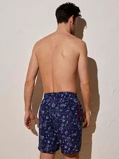 Мужские плавки-шорты на эластичной резинке с завязками Ysabel Mora BT-EL MARINO SOY т. Синий