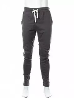 Трикотажные брюки зауженного кроя темно-серого цвета Tom Tailor RT71046/5063