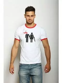 Мужская футболка с принтом "Вынос мозга" белого цвета Epatag RT020419m-EP