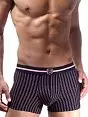 Мужские черные трусы хипсы в нежную розовую полоску HOM Smart Stripes 02175cK9