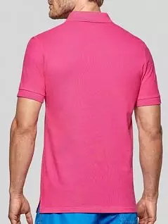 Яркая футболка поло из чистого хлопка розового цвета Impetus FM-7305G05-G18