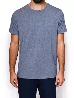 Эластичная футболка из ультратонкого шелковистого трикотажа меланжевого оттенка Derek Rose 3048-MARLc001ANT