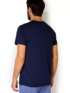 Пижама (однотонная футболка и шорты c узором) Jockey 500001 (муж.) Голубой 407