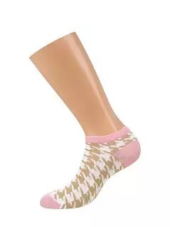 Хлопковые носки с трендовым орнаментом "пье-де-пуль" Omsa JSSTYLE 551 (5 пар) beige oms