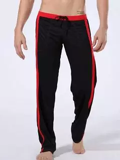 Спортивные штаны на контрастной резинке черного цвета Romeo Rossi RT9192-2